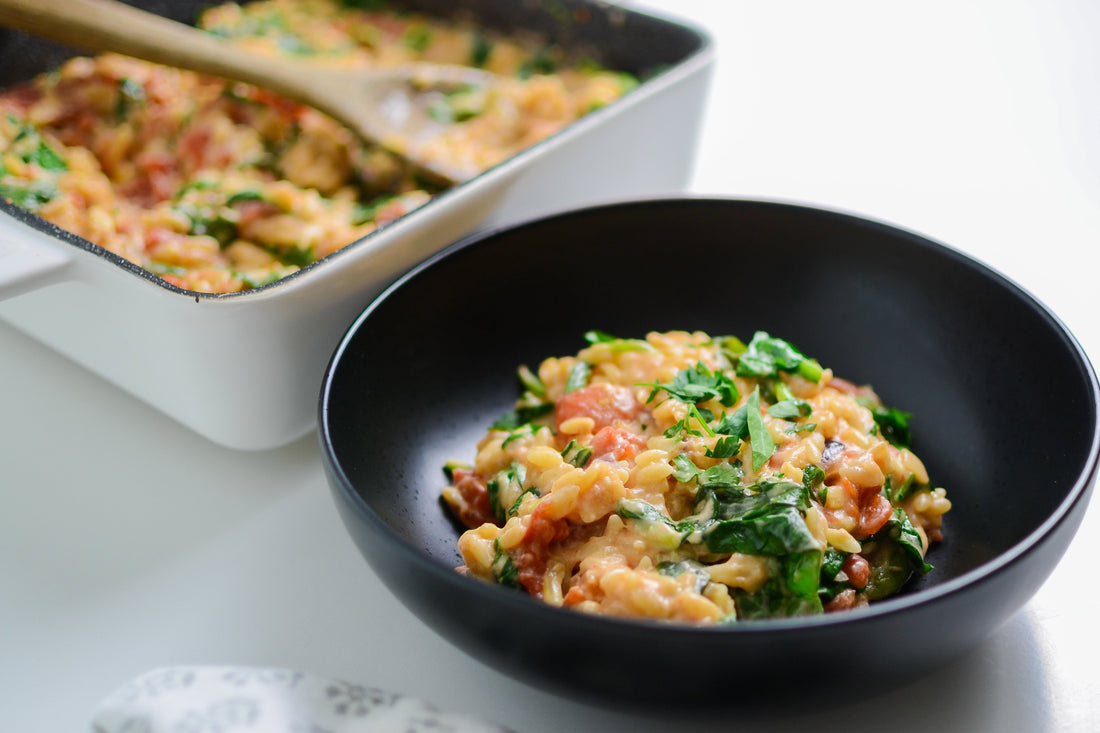 Creamy One-Dish Baked Feta Orzo