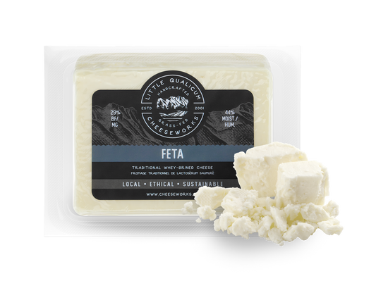Feta cheese in LQC packaging with feta example