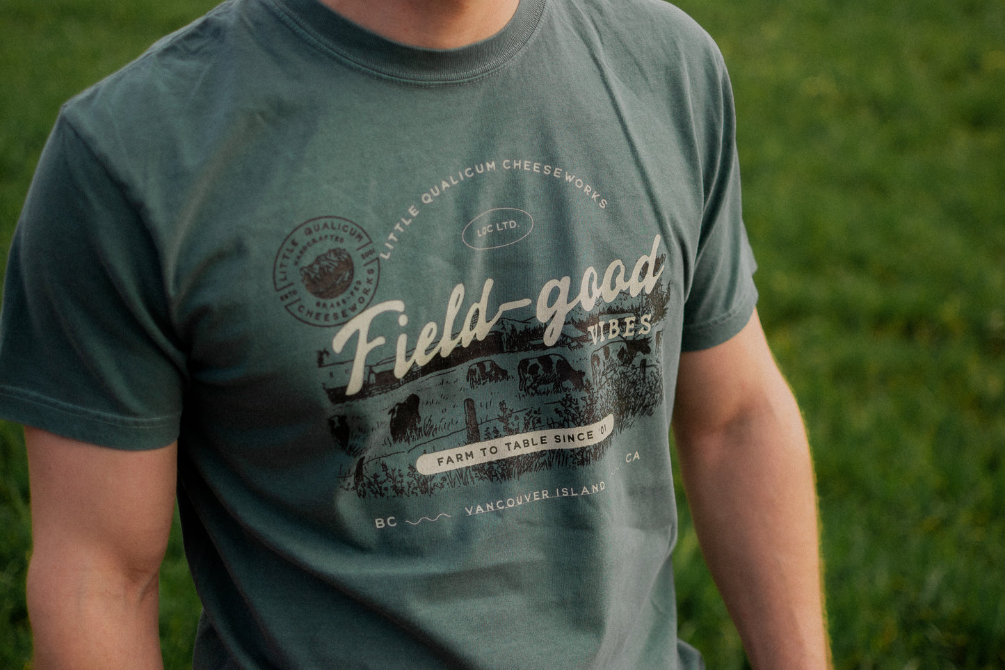 Field-Good Vibes Short Sleeve T-Shirt, Blue Spruce