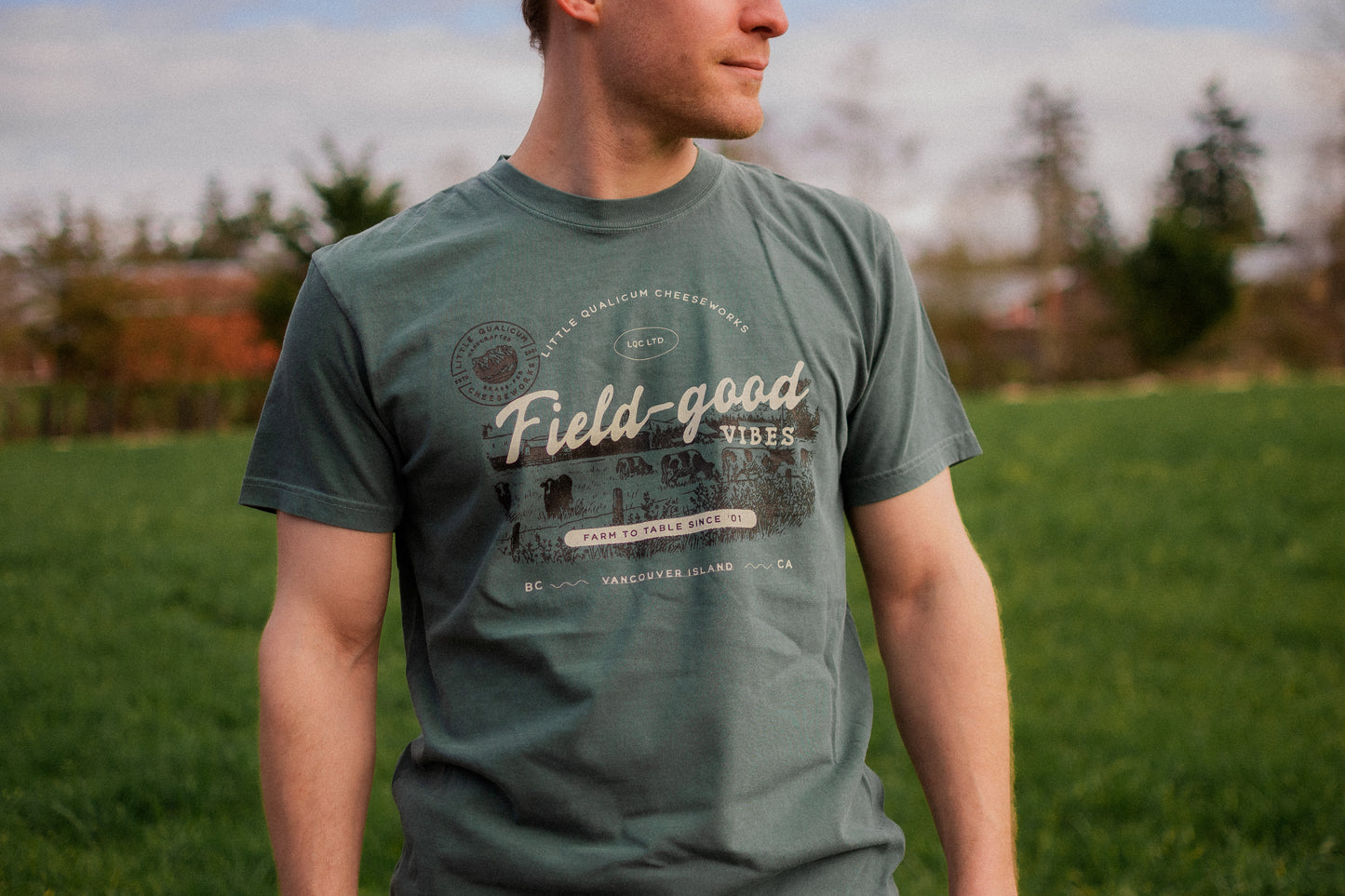 Field-Good Vibes Short Sleeve T-Shirt, Blue Spruce